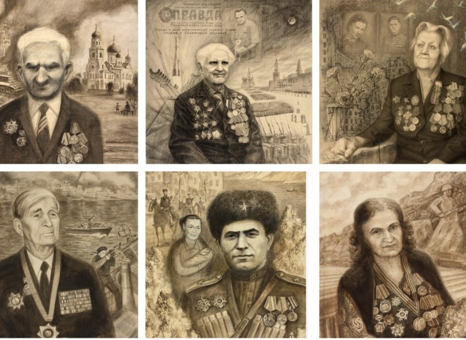 В Волгограде открылась выставка портретов героев Великой Отечественной войны